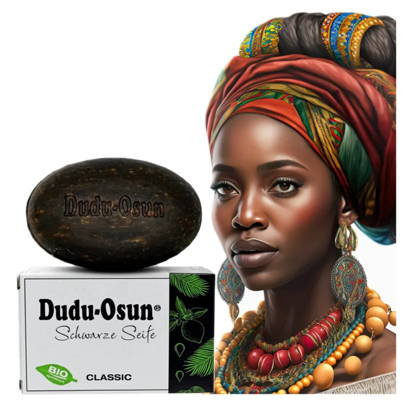 Dudu-Osun mydło czarne do ciała włosów twarzy afrykańskie w kostce naturalne oryginalne z Nigerii 150g
