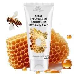 KWIAT ŻYCIA krem z propolisem do twarzy ciała rąk witaminą A + E 200ml