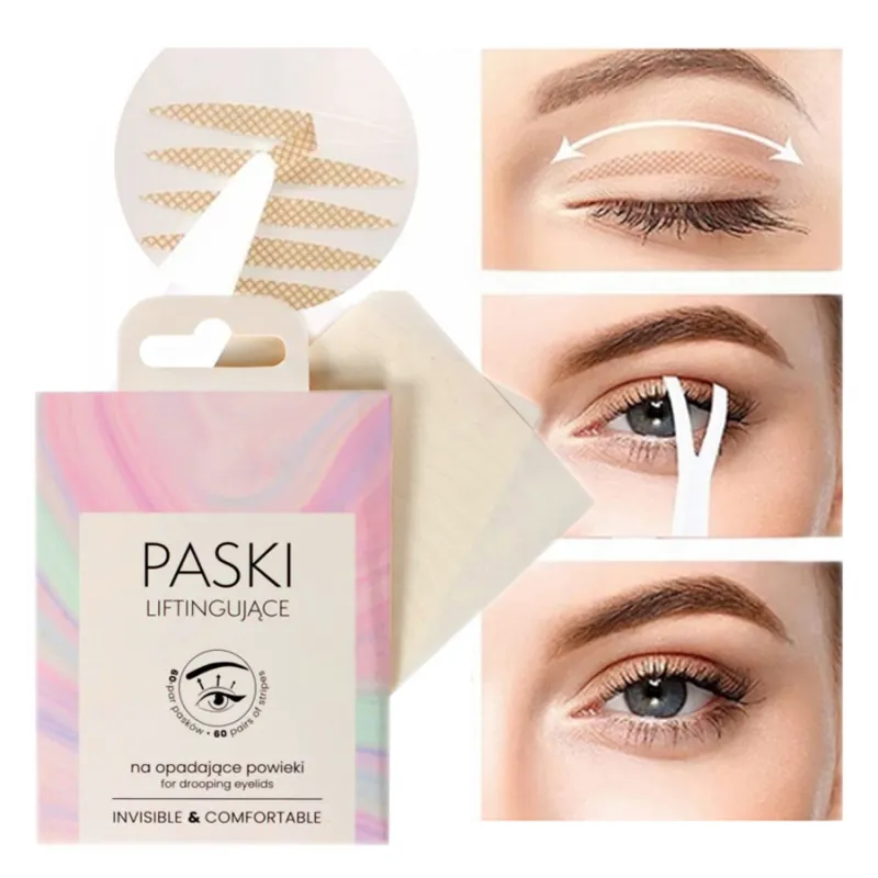 Paski do powiek plastry na opadające powieki naklejki 60 szt ❤️ LAROXY