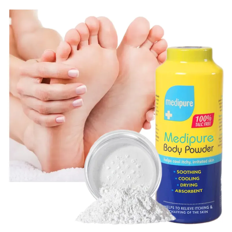 PUDER do stóp depilacji ciała na odparzenia pocenie nóg 200g  ⭐ Laroxy