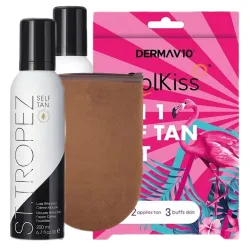 St TROPEZ samoopalacz w piance mus GWIAZD natural CLASSIC bez smug 200ml + Aplikator rękawica zestaw