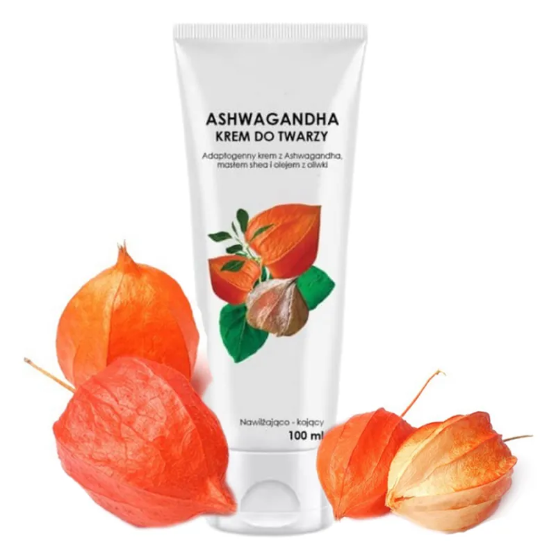 Kwiat Życia krem ASHWAGANDHA do twarzy przeciwzmarszczkowy nawilżający Masło Shea 100ml