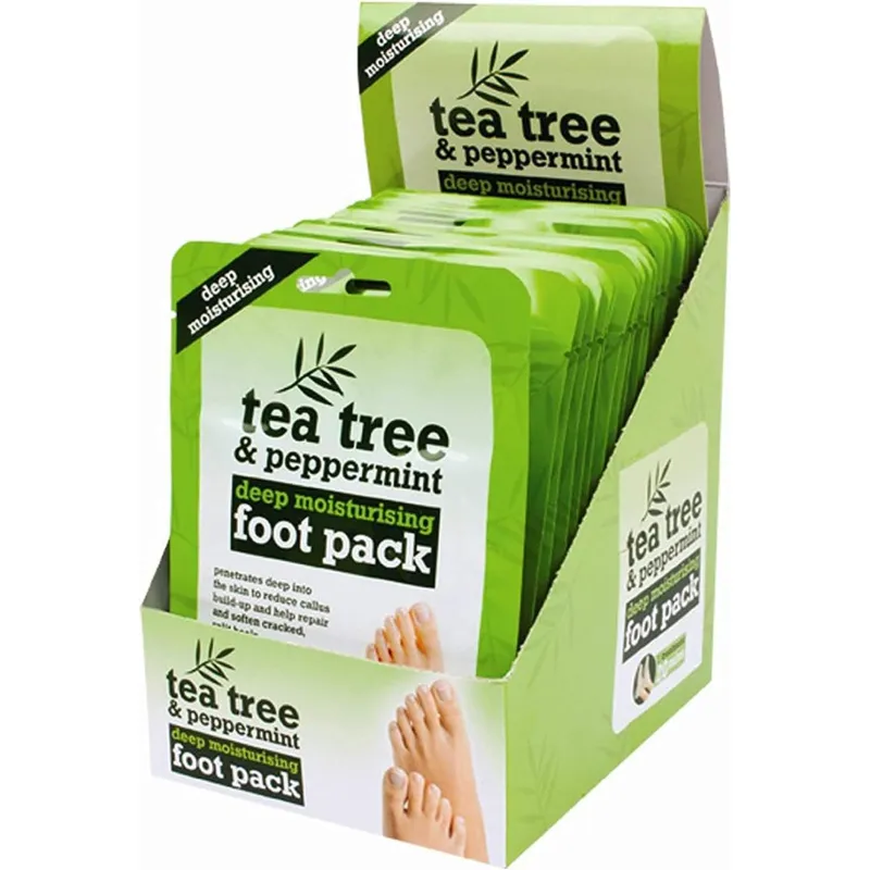 Xpel skarpetki nawilżające do stóp na noc maska do stóp na suche stopy pięty Mieta Tea Tree 1 para