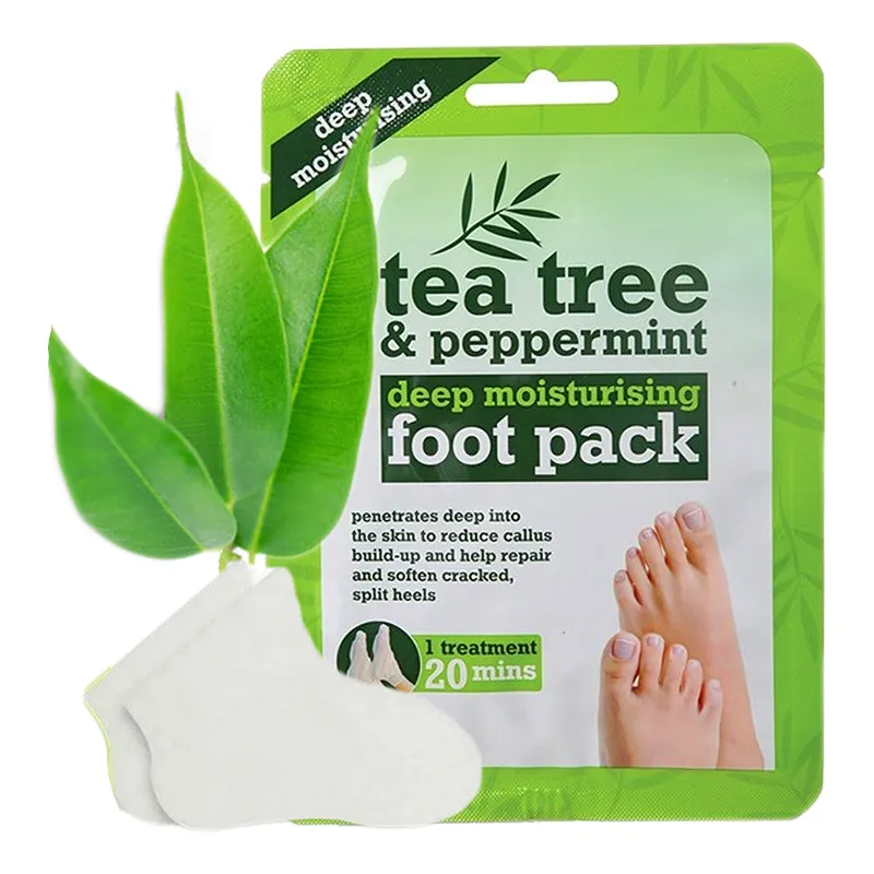 Xpel skarpetki nawilżające do stóp na noc maska do stóp na suche stopy pięty Mieta Tea Tree 1 para