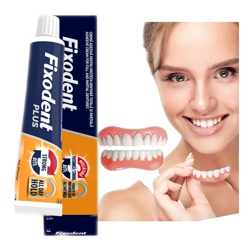 Fixodent Plus mocny krem do protez zębowych - klej mocujący protezy Bez Smaku 40g