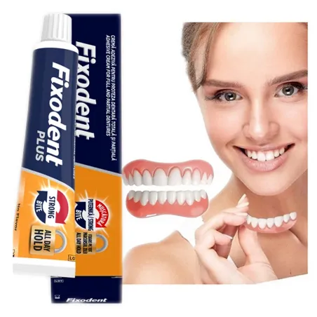 Fixodent Plus mocny krem do protez zębowych - klej mocujący protezy Bez Smaku 40g