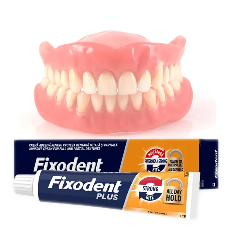 Fixodent Plus mocny krem do protez zębowych - klej mocujący protezy Bez Smaku 40g