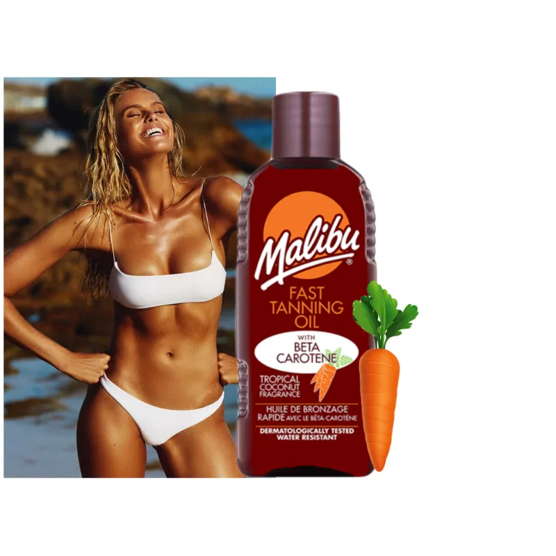 Turbo tanning accelerator for solarium beaches with carotene ☀️ MALIBU