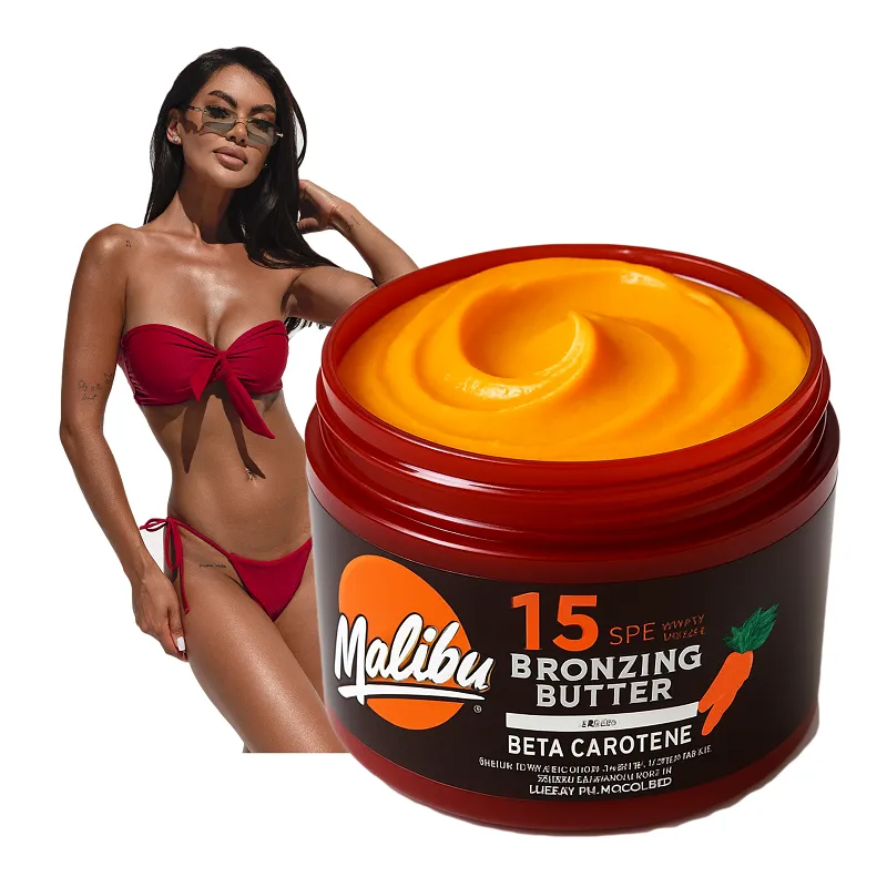 Malibu masło do opalania brązujące marchewkowe z karotenem z filtrem 15 SPF krem balsam 300ml