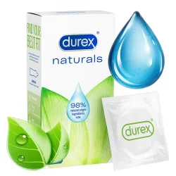 Durex prezerwatywy naturalne nawilżane cienkie 12 sztuk ❤️ Laroxy
