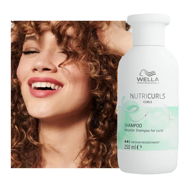Wella szampon do włosów kręconych wysokoporowatych nutricurls Curls medium 250ml