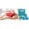 Sparkling blue bath balls holiday gift set ❤️ Laroxy
