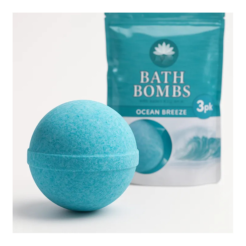 Sparkling blue bath balls holiday gift set ❤️ Laroxy
