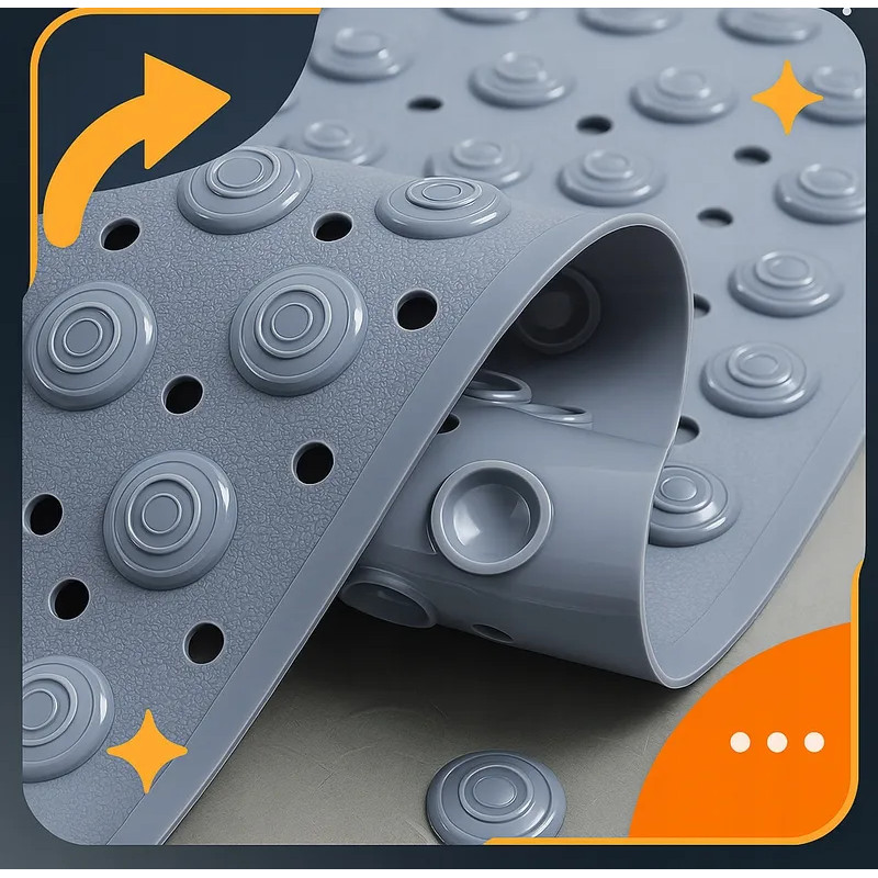 Mildew resistant anti-slip mat for shower bath 💟 Laroxy