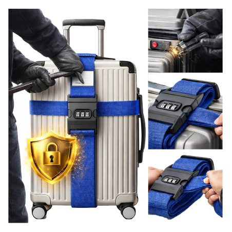 Security suitcase belt with encryption + ID ⭐ Laroxy