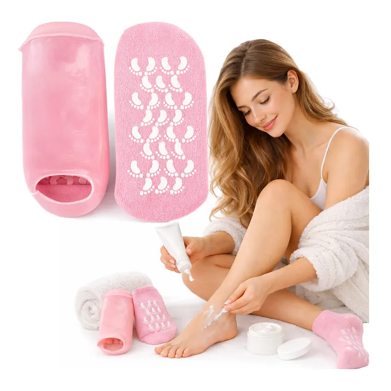 Silicone cosmetic treatment socks for sleeping at night ⭐ Laroxy