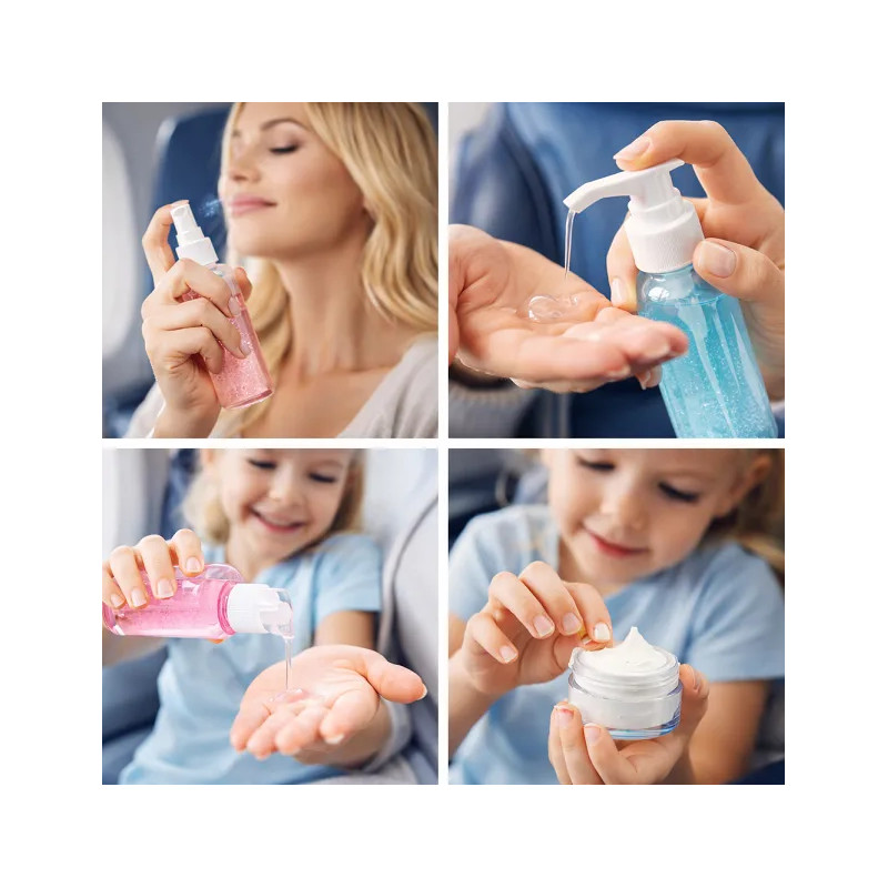 Cosmetics containers for airplane carry-on luggage ❤️ Laroxy.pl