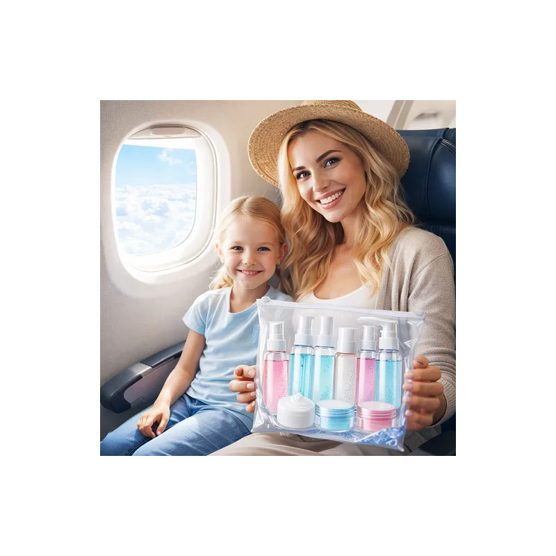 Cosmetics containers for airplane carry-on luggage ❤️ Laroxy.pl