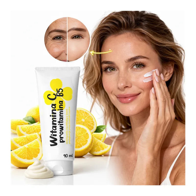 Face cream with vitamin C and provitamin B5 🍋 Laroxy