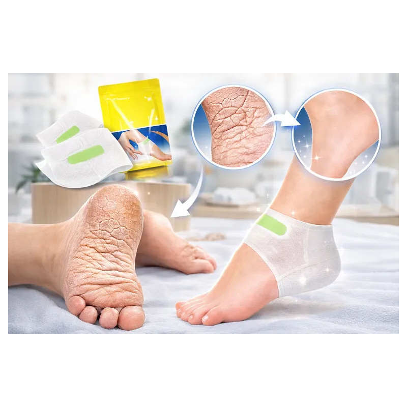 AHA BHA exfoliating heel mask - cracked and dry heels | Laroxy