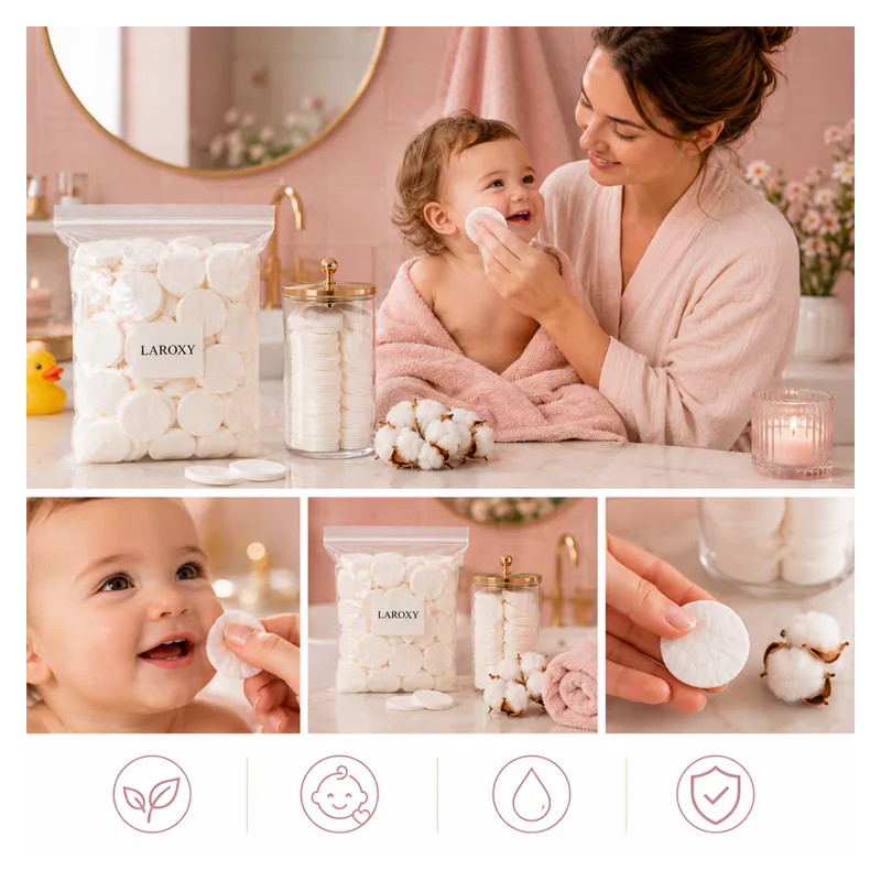 Cotton cotton cotton pads natural wheel 500 pcs ❤️ Laroxy