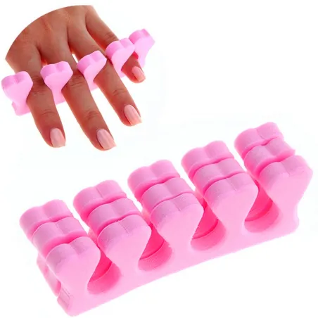 Separator do pedicure, do paznokci, różowy w kształcie serduszek