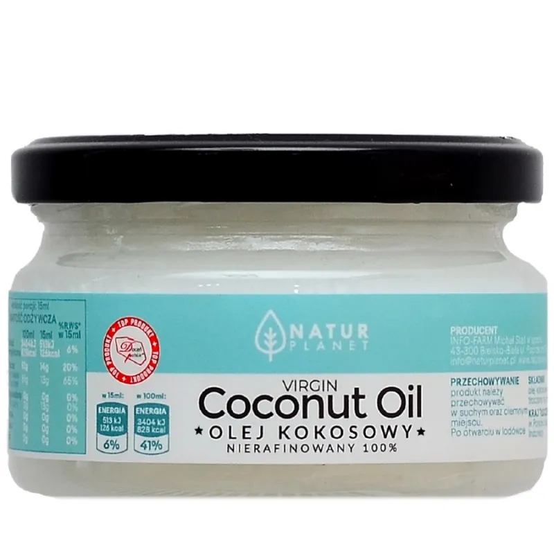 NaturPlanet, olej kokosowy nierafinowany, 200ml