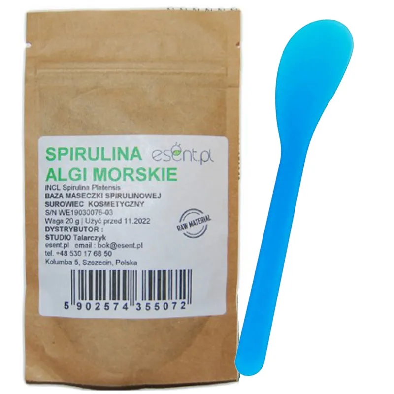 Spirulina Algi Morskie 20g Maseczka + Szpatułka ZESTAW