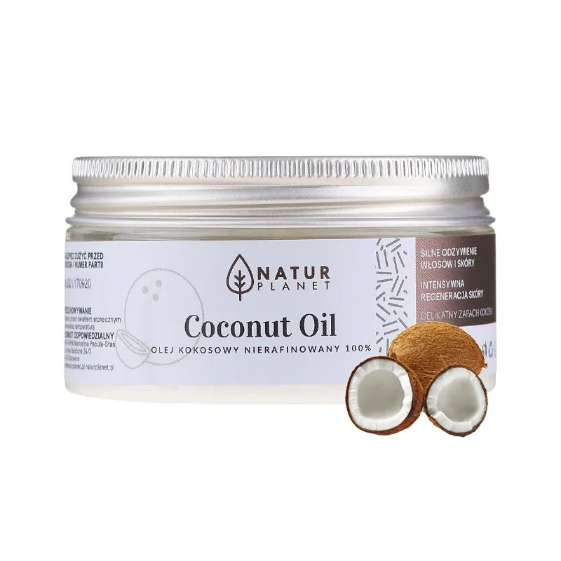 Natur Planet, olej kokosowy nierafinowany, 100 ml